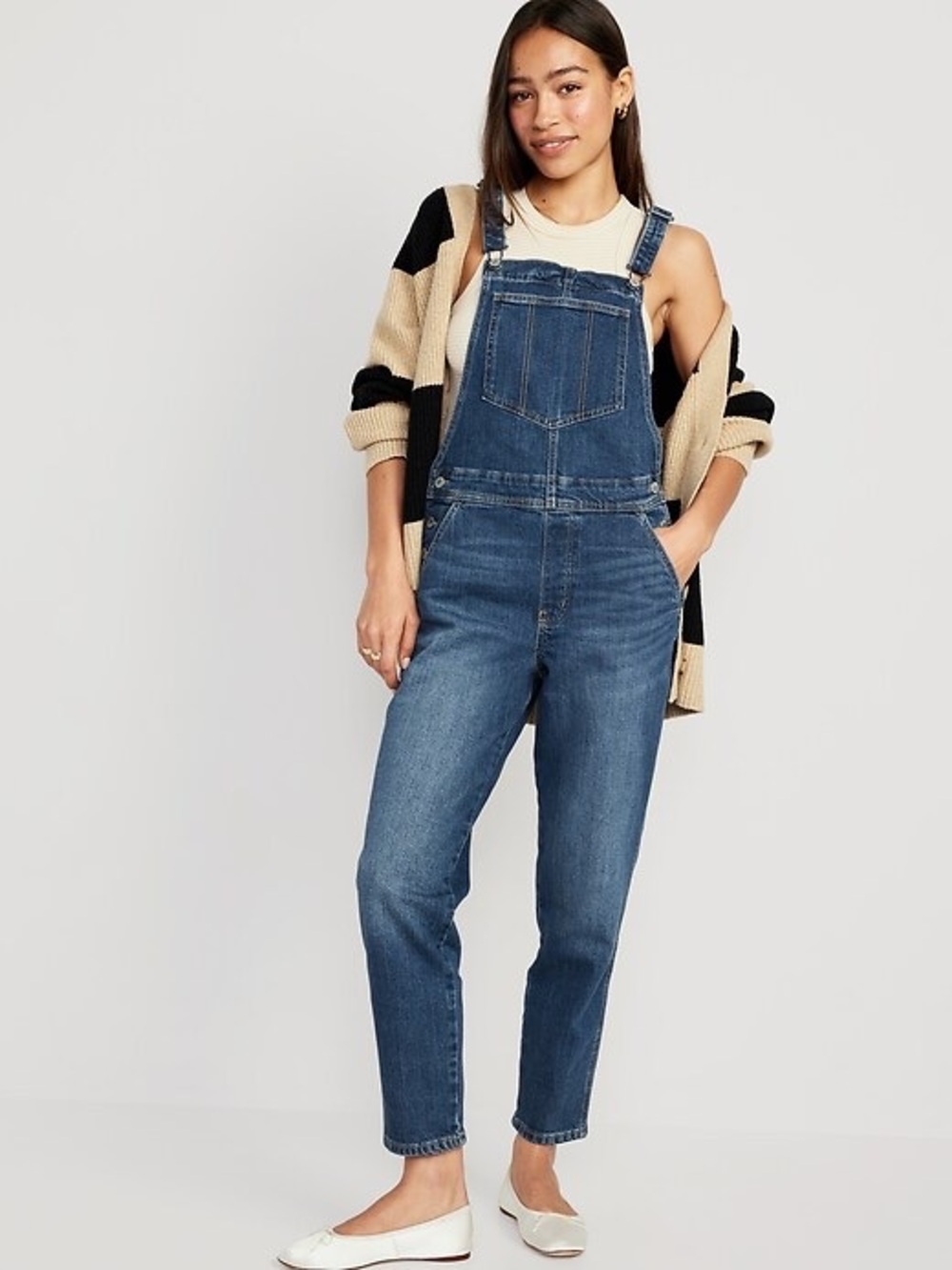 Old Navy O.G. Straight Jean Indigo Blue Women's Denim Overalls 90s Grunge 2